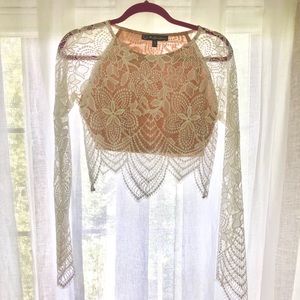 For Love & Lemons Guava Crop Top Small